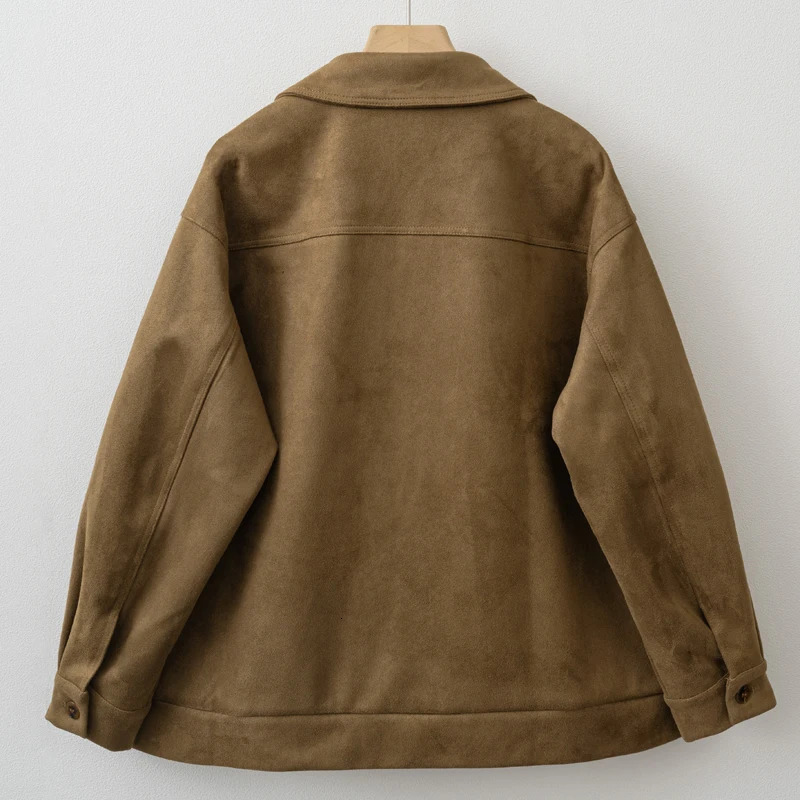 Fall / Autumn Winter Women Fashion Suede Basic Jacket Basic Blazer 251106