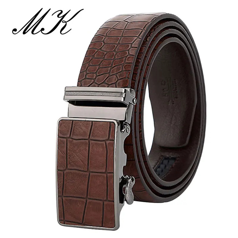 MaiKun Mens Automatic Belts For Men Leather Belt For Business Casual Pattern Belt 251031