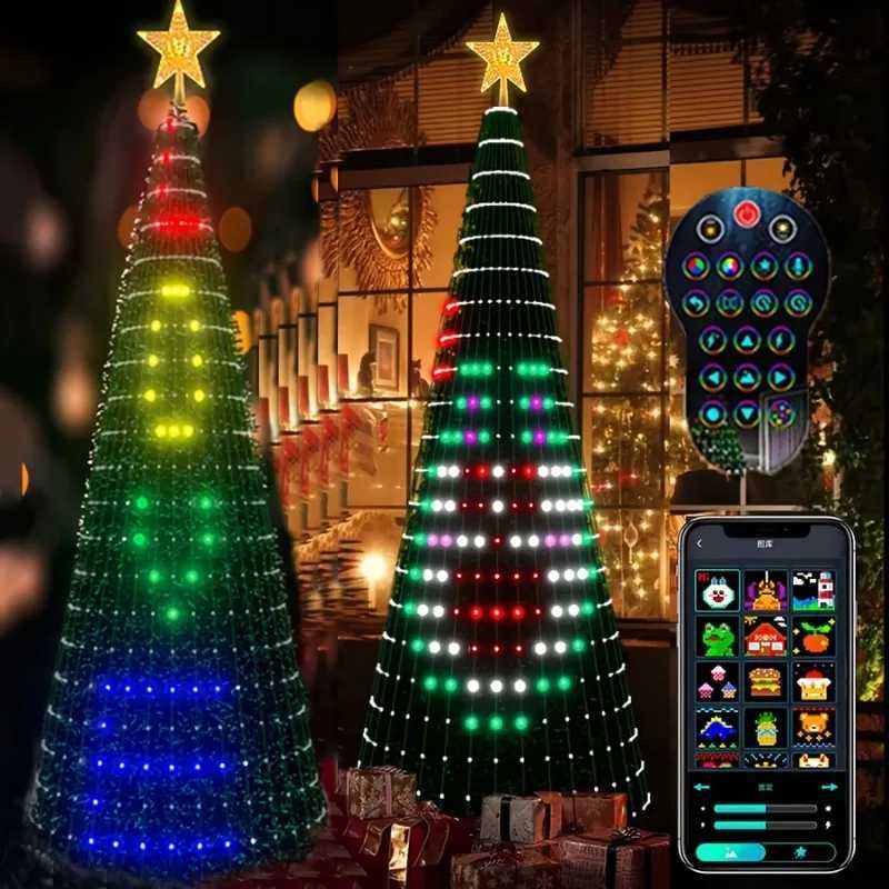 Christmas MIMIRGB 689FT Smart Christmas Tree Light 400 LED Indoor String Light with Remote Control DIY Text Christmas Tree Decoration Y251111