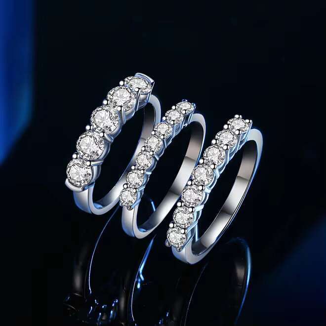 High Quality Fine Jewelry Silver Rings Women VVS Diamond Engagement Moissanite Rings for Women