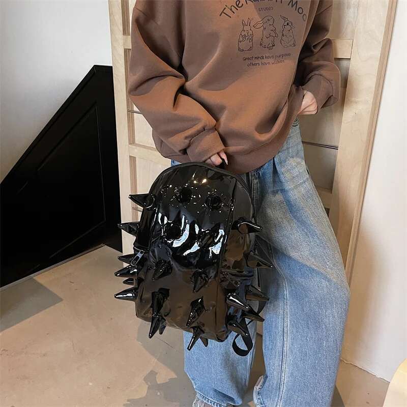 Women's Bags LEFTSIDE Design Women's Small 2025 Korean Fashion Gold Solid Color Backpack Girls School Bag Cute Pu Leather Travel Back Pack