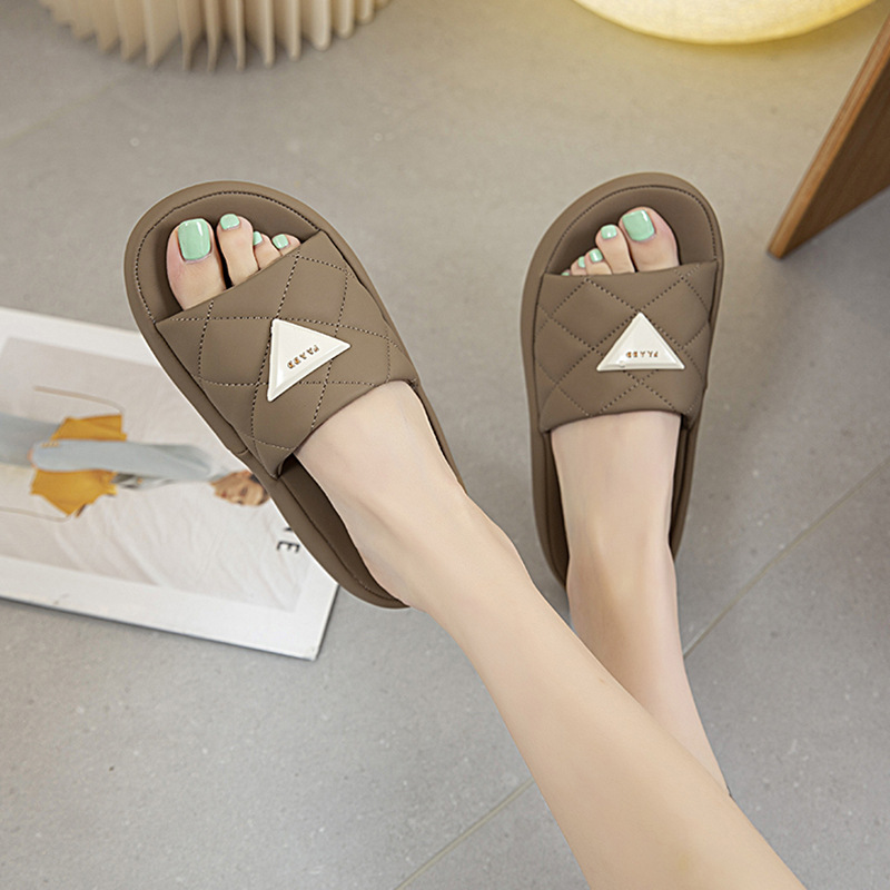 Free shipping designer slippers women black beige khaki comfortable breathable wear-resisting indoor sandals