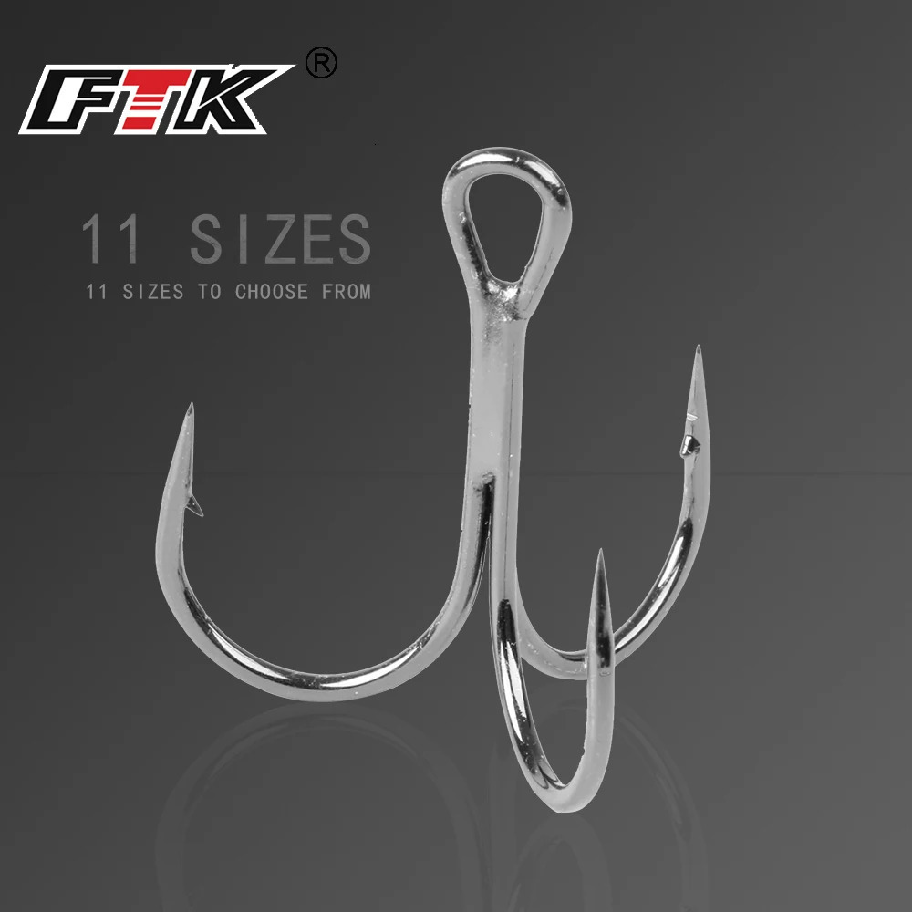 FTK Treble Hook Baitholder Bass Fishing Hook Lure Holder Fly Tying Crank Hook Set Saltwater Needle Fishhook 251103