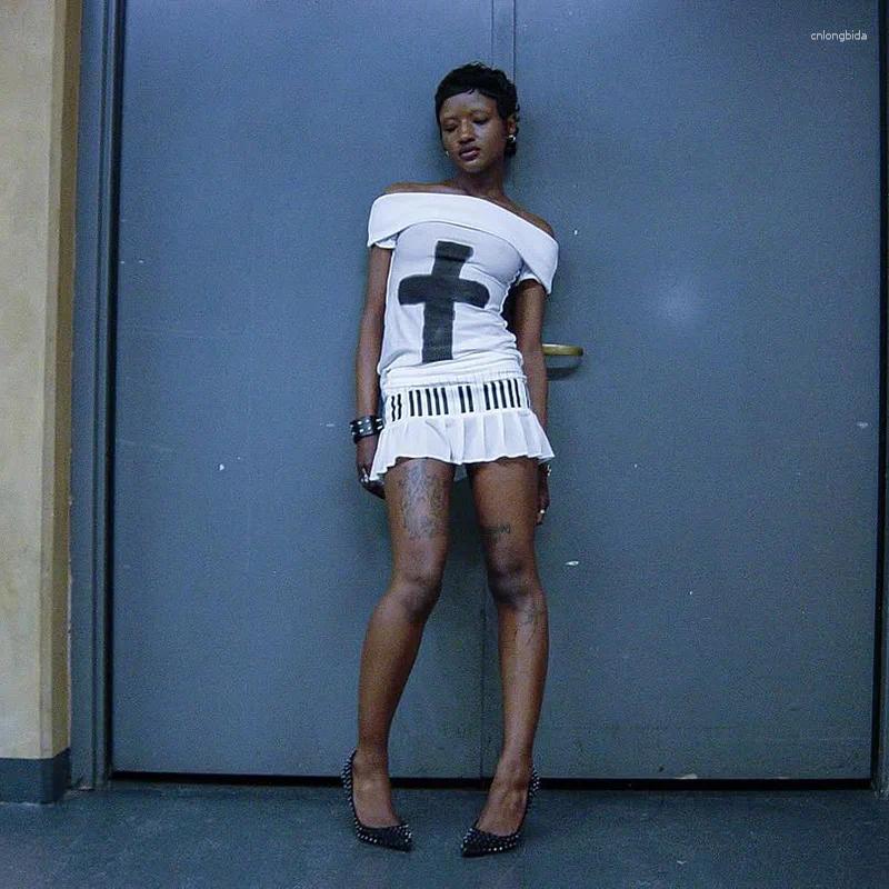 Skirts Streetwear Punk Y2K Skirt Unique Aesthetics Graphic Print Pleated Casual Hip Hop Chic Mini Goth Vintage A-line