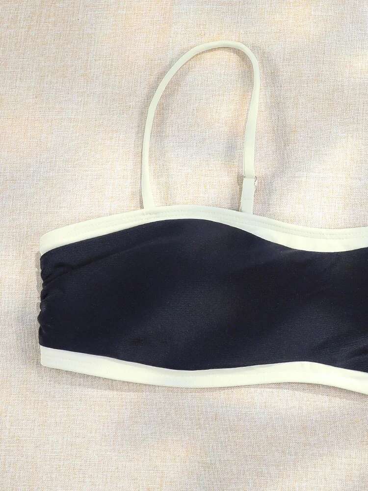 Bordered Bandage Bikinis Solid Women's 2025 Patchwork Swimwear Sexy Biquini Mujer Bathing Suit Low Waist Beachwear
