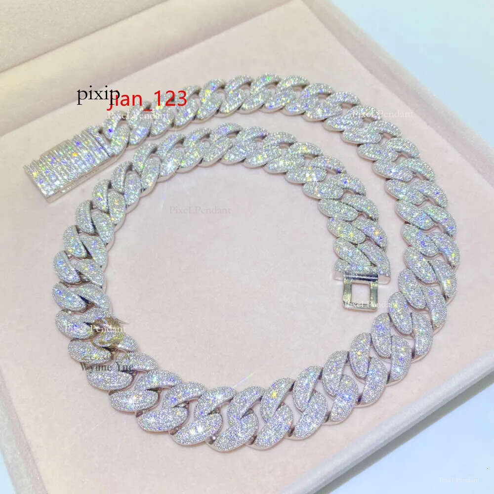 Fresh Bussdown 350g Hiphop 18mm S Iced Out Flawless Moissanite Miami Cuban k Chain