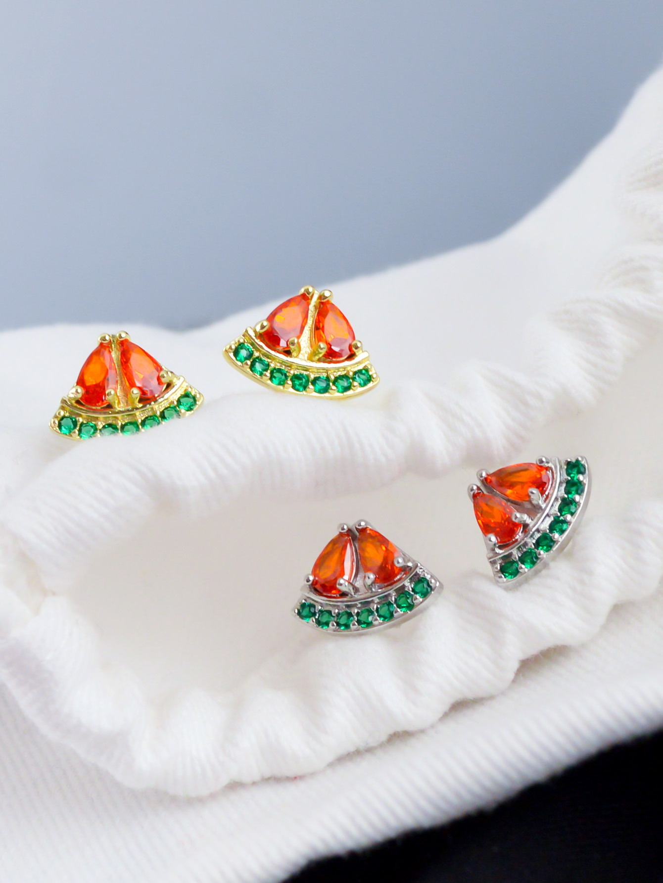 Chic Women's Accessories - Playful & Shimmering Earrings with Genuine Stone Appeal