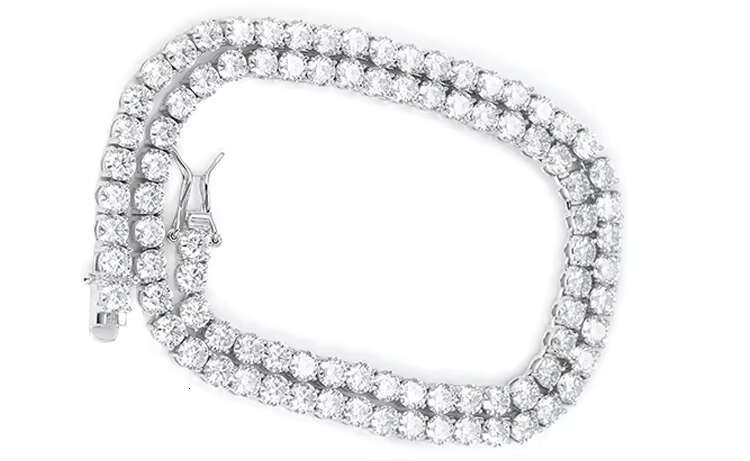 Sterling Silver 925 GRA Certificate Pass Diamond Tester Moissanite Diamond 3mm Chain Iced Out Tennis Chain