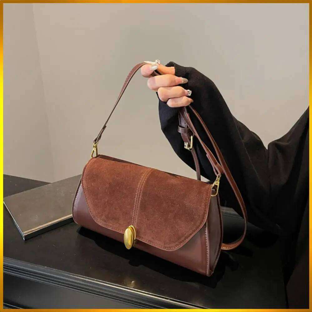 Fashion PU Shoulder Stylish Crossbody Adjustable Strap Vintage Small Tote Trendy Commuting Slouchy Hobo Bag