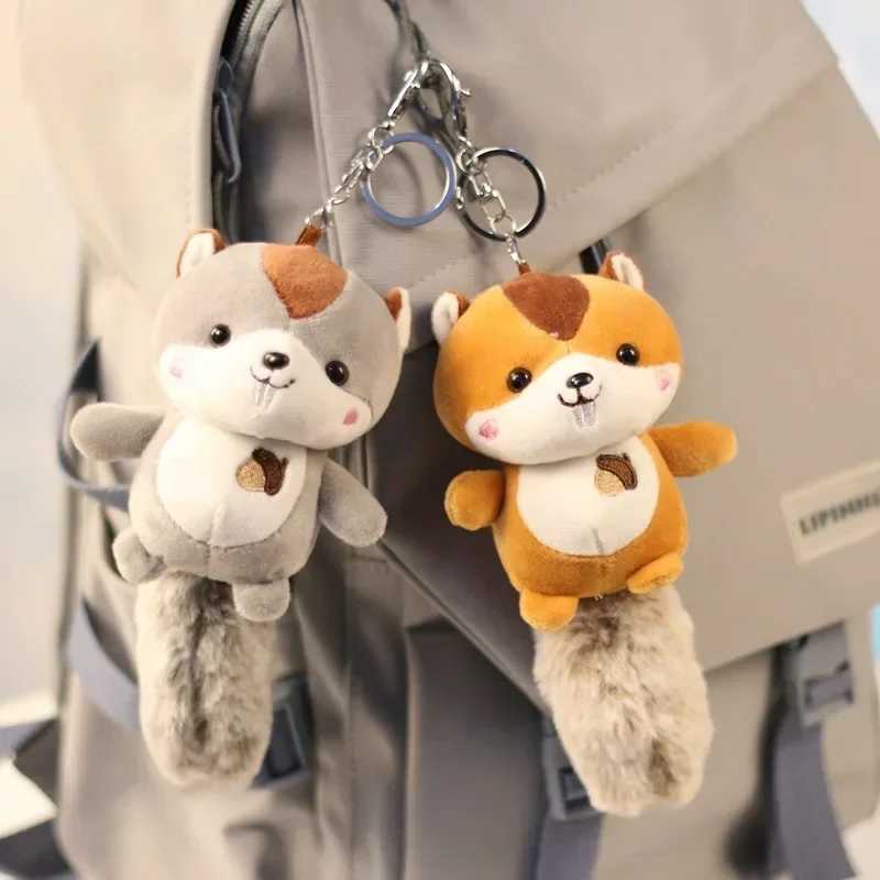 Cute Squirrel Plush Toy Kawaii Animal Keychain Squirrel Plush Toy Bag Decorative Pendant Holiday Gift Fashion W250411