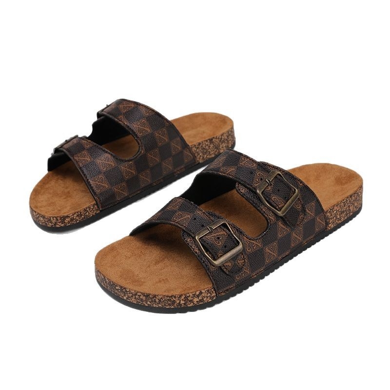 Designer's new fashion slippers for men soft cork soles worn on the beach light comfort home non-slip large size 36-46 free shipping