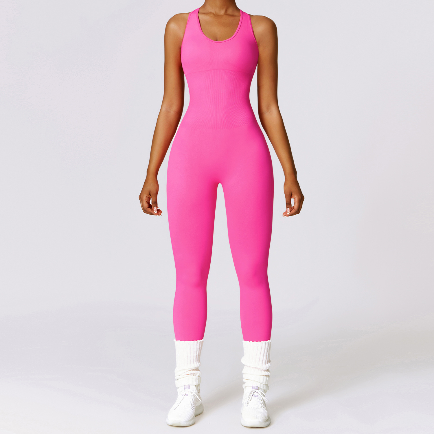 Yoga Pants High-Waist Seamless Tummy-Control Workout Running Athletic Soft Gym-Friendly Shapewear with Moisture-Wicking Fabric