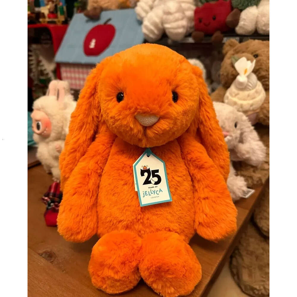 Dolls Jelly cat 25th Anniversary Limited Edition Gold Label Plush Bonnie Rabbit Soft Toy Orange Bunny pillow Soothing the Doll Gifts 05