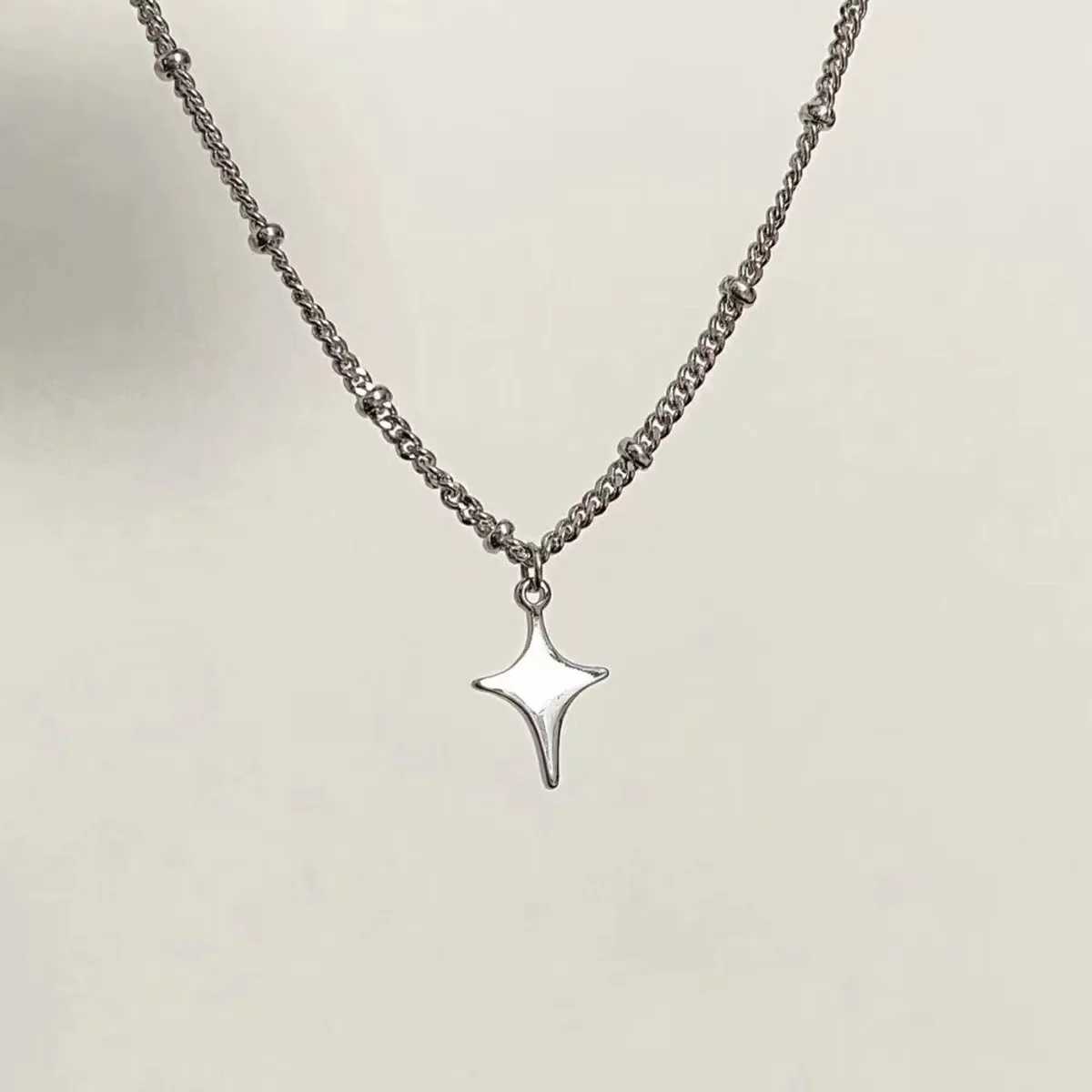 Simple Trendy Star Hollow Choker Necklace Pendant Neck Jewelry Accessories Women Mens Fashion Party Chain NecklaceC250411