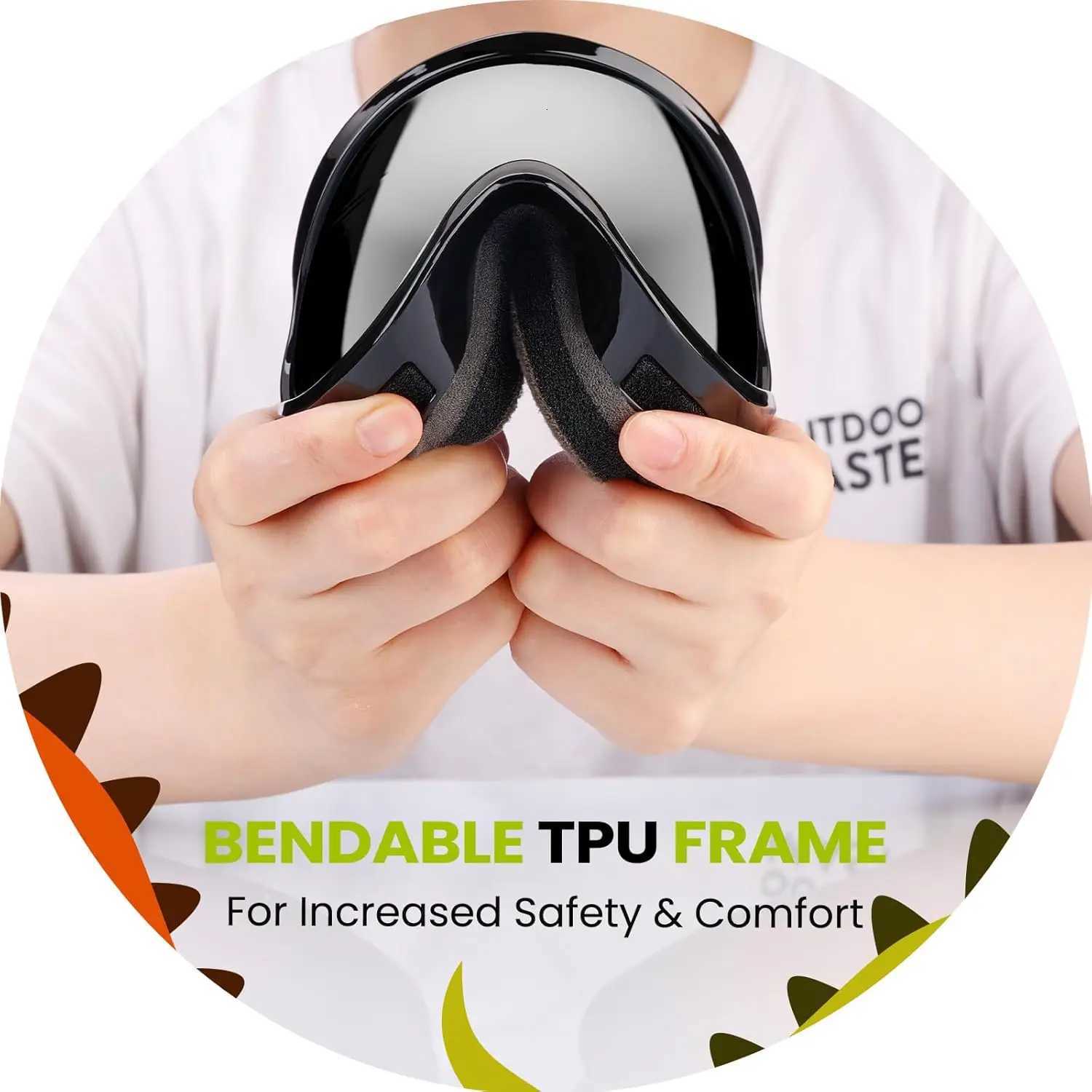 OutdoorMaster Kids Ski GoggLEs - Helmet CompatibLE Snow GoggLEs for Boys Girls with UV PROtection K251110