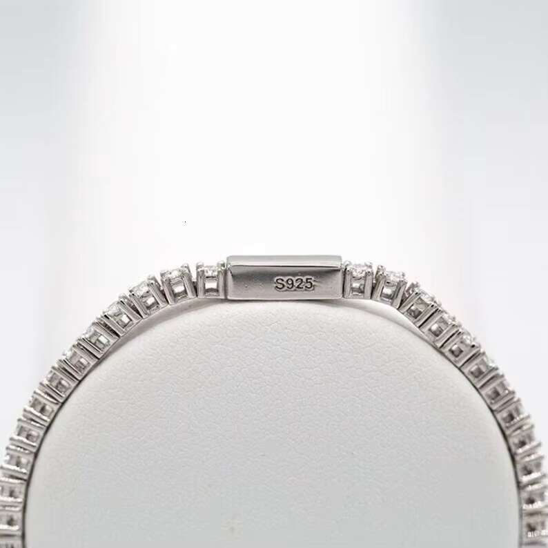 Custom 2mm Hiphop Tennis Bracelet Vvs Moissanite Diamond Bracelet Womens 925 Moissanite Tennis Chain