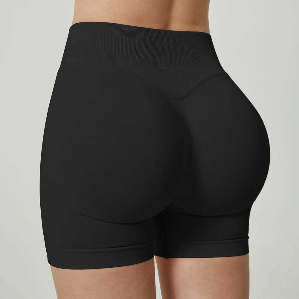 Impact Sprint 4.5-inch Seamless Scratch Bum Yoga Short Rib High Belt Gym Short High Stretching Exercise Bike ShortW250411