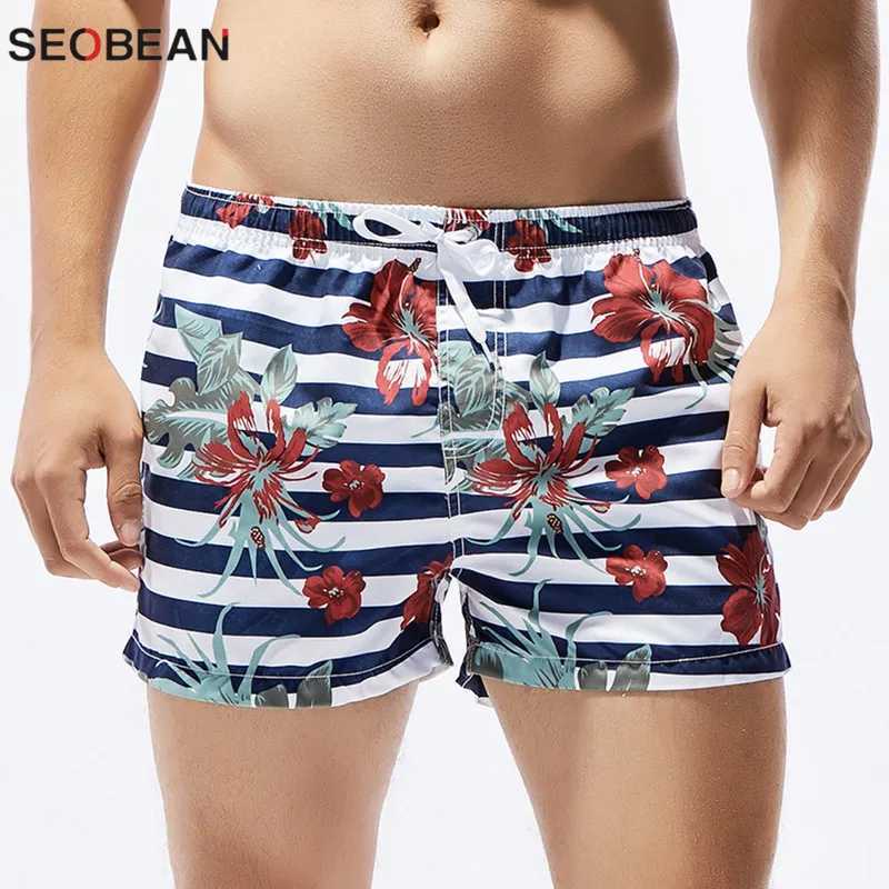 SEOBEAN brand color mens board shorts mens casual summer beach shorts menW250410