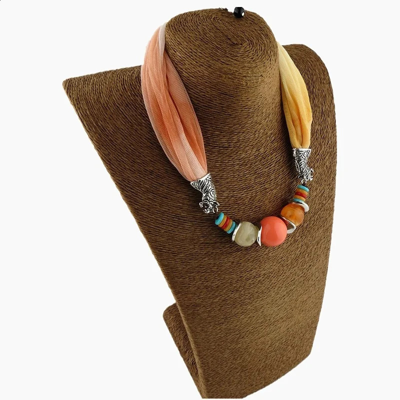 Womens Colorful Packaging Scarf Multi Style Decorative Jewelry Necklace Pendant Scarf Womens Headscarf 250409