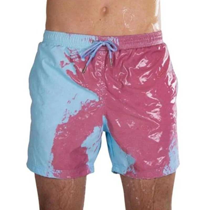 Summer Beach Shorts 2024 Mens Swimming Trunk Swimsuit Sports Quick Drying Bathroom Shorts Harajuku Cool Ice Board ShortsW250410