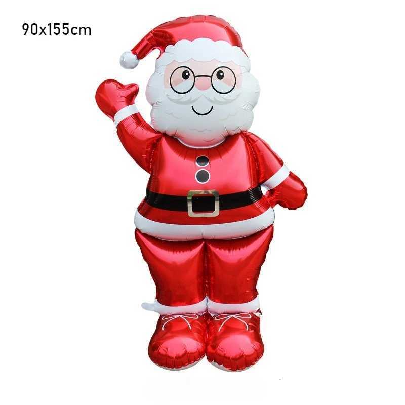 Christmas 90cm Standing Santa Claus Foil Balloon Large Foil Balloon for Christmas Holiday Party Decorat 2026 New Year Birthday Easter Gift Y251111