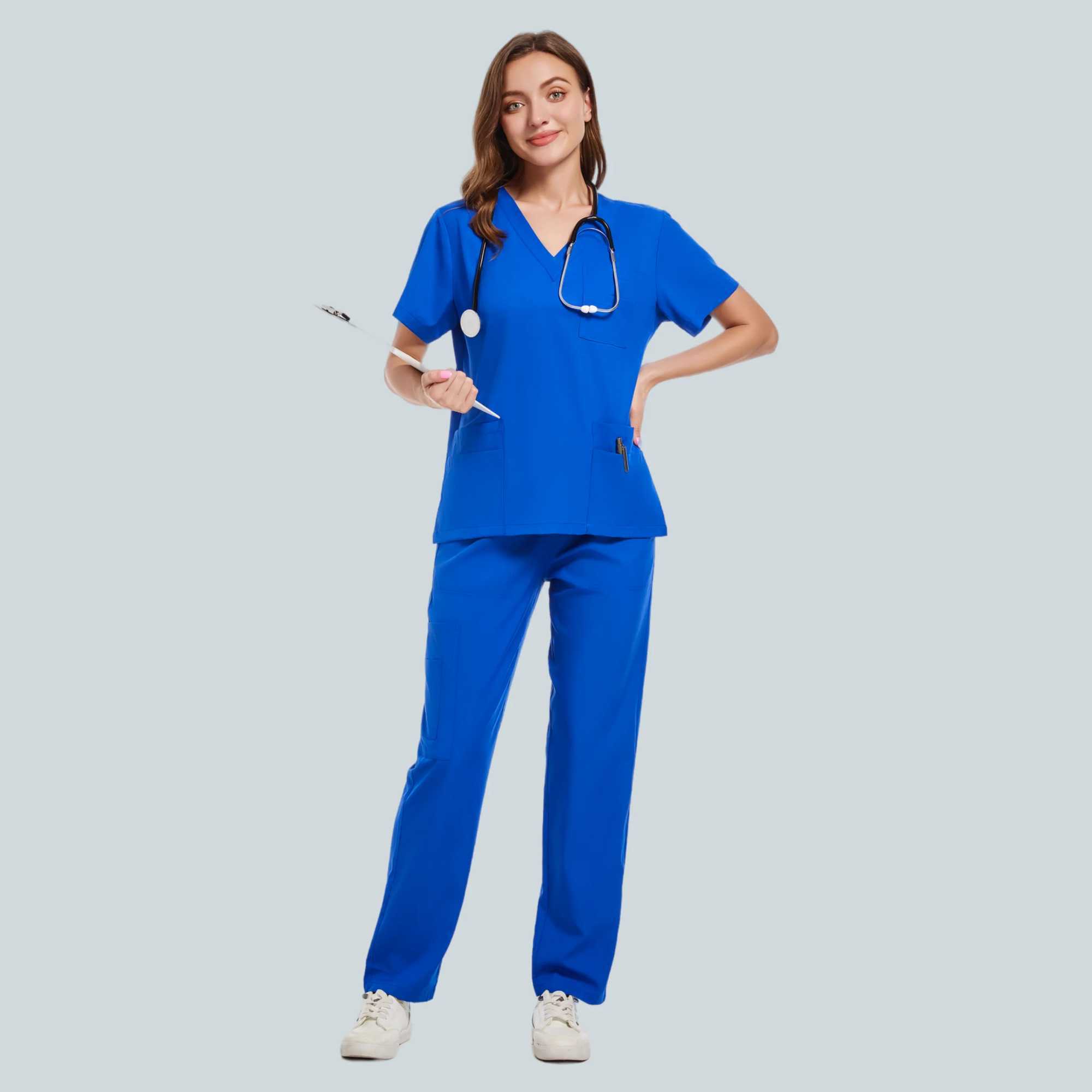 New Nurse Uniform Hospital Doctor Medical Sports Shirt Nursing Pants Neutral Workshop Uniform Beauty Spa Work Clothes X250410