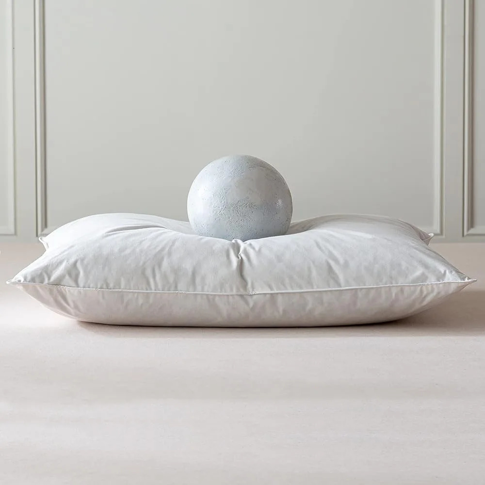 Duck Feathers and Down White Pillows with 100 Cotton Cover Bed Sleeping el Collection Pillows Set of 2 251105