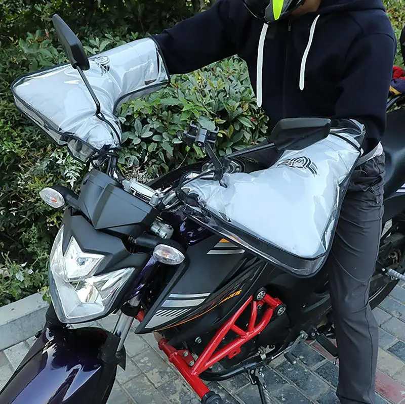 Winter Handlebar Mitt Motorcycle Handlebar Gloves Muffs Winter Waterproof Handlebars Mittens Gauntlets For Motorcycle Motorbike S25118