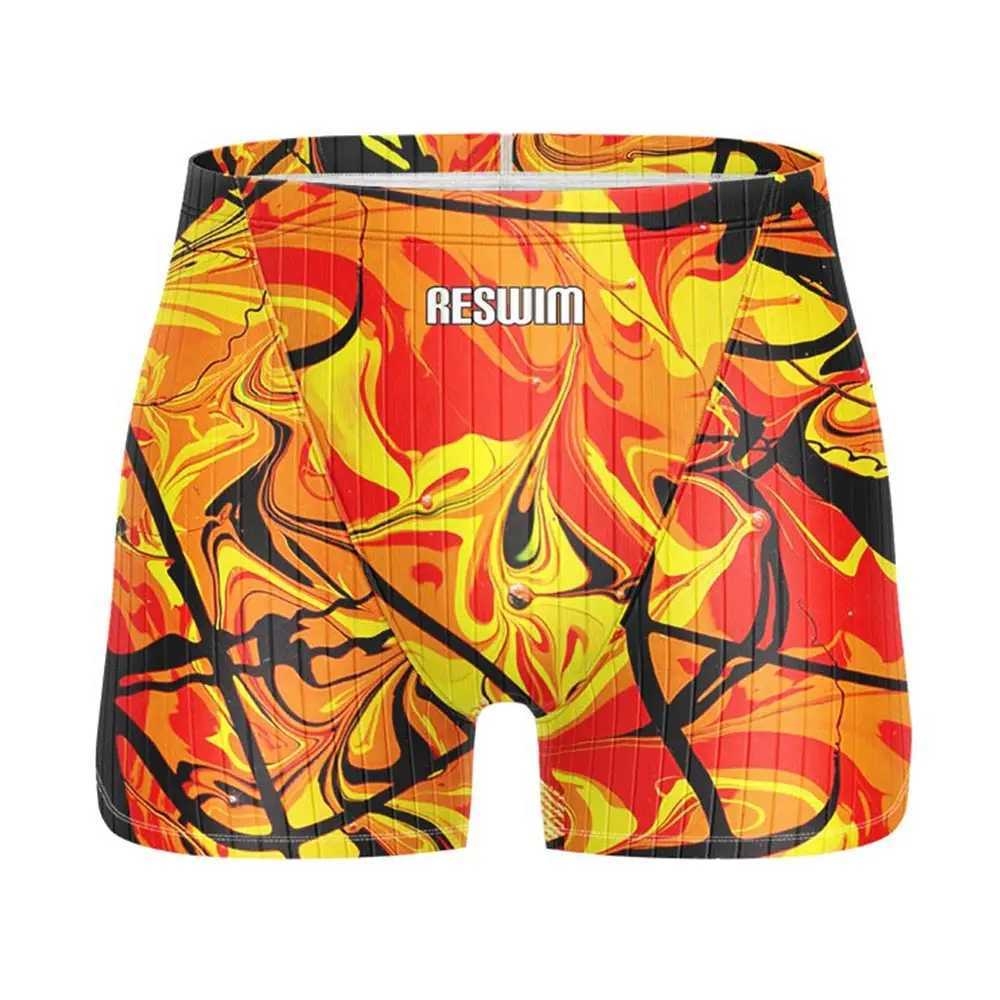 2025 Mens Swimming Jammer Swimsuit Shorts Sports Training Shorts Swimsuit Summer Quick drying Lycra Surfing Diving PantsW250410