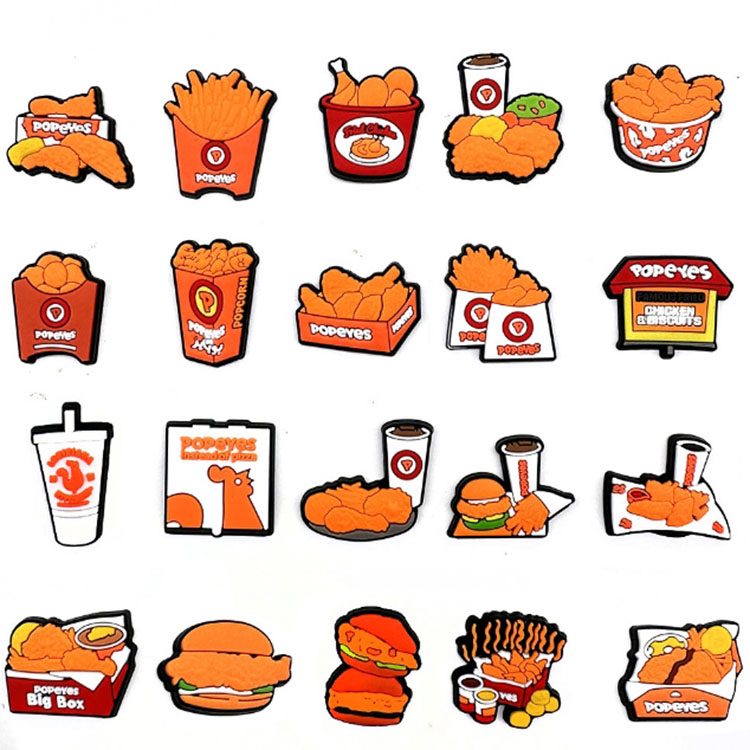 halloween food cartoon shoe flowers 20styles soft personality shoe charms clog decoration garden shoe accessories