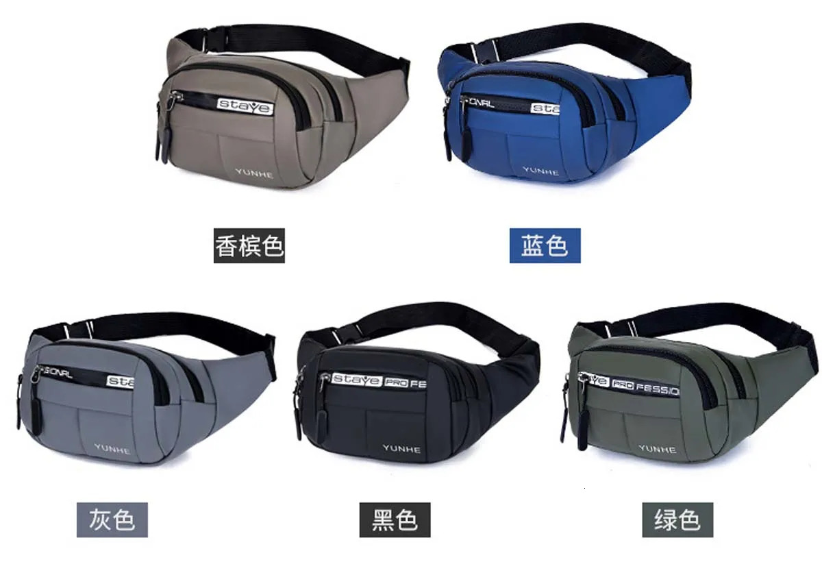 Outdoor Waist Bag Waterproof Bum Running Jogging Belt Pouch Zip Fanny Pack Mobile Phone Oxford Cloth Chest 251110