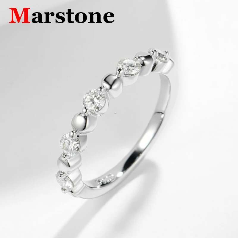 Full Moissanite Diamond D Color Oval Ladys Band Ring S925 Sterling Sliver 18K White Gold Plated Rings Fine Jewelry for Women