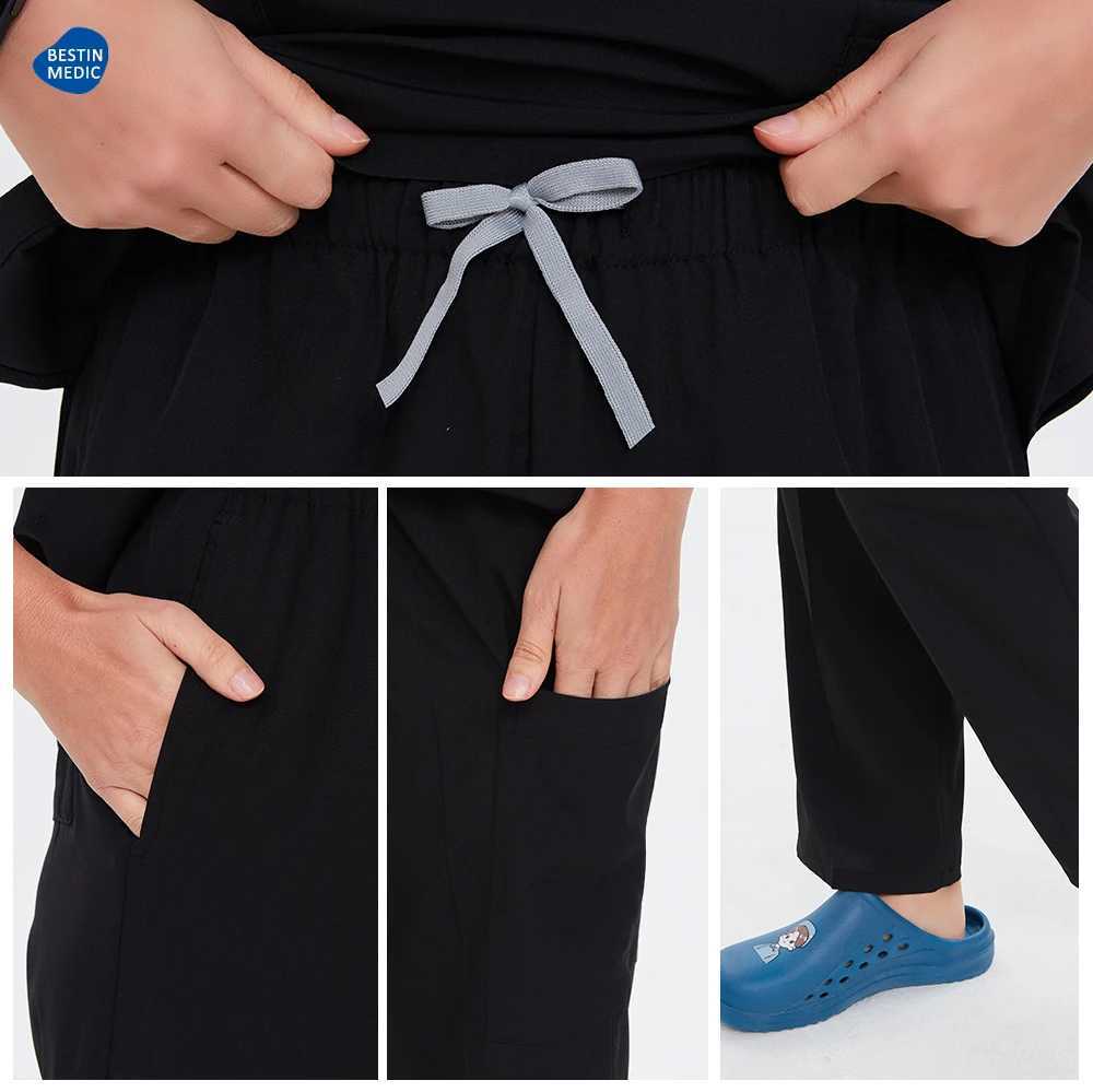 Doctor nurse scrub set hospital uniform clinic medical surgeon nursing suit dental pediatric beauty Sn work suit S23 X250410
