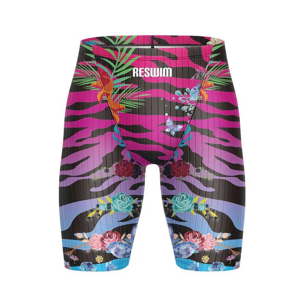 New mens interference machine sports training swimsuit short swimsuit dry swimsuit beach leggings short quick drying Lycra surfing pantsW250410