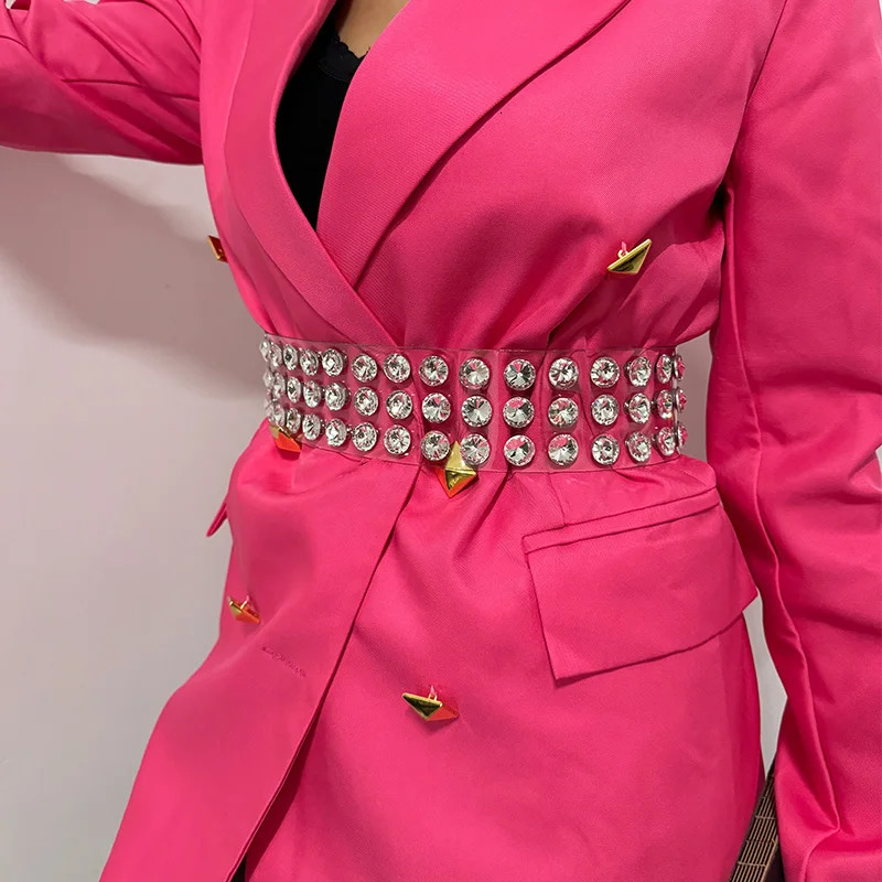 Wide Clearing Pearl Plastic belt for Women rhinestone corset cummerbund Waistband High-End s Y2K Womens belt female 251110