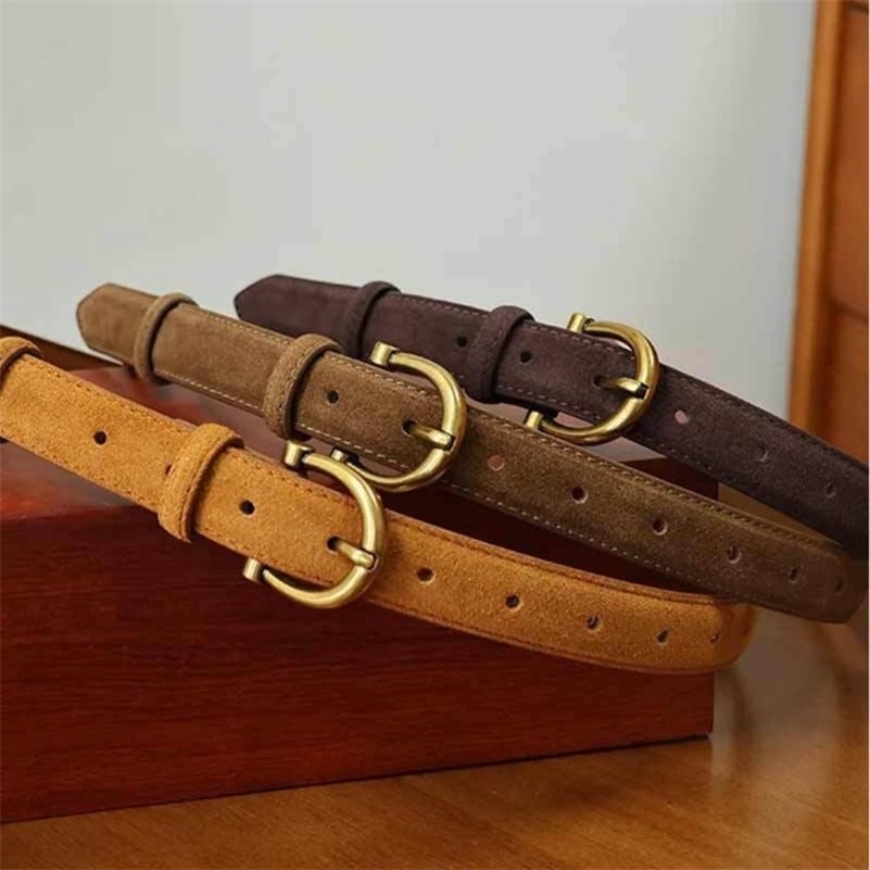 Women Suede Leather Belt Casual Versatile Business Waist Strap Trendy Trouser Dress Belts Gifts 251024CJ