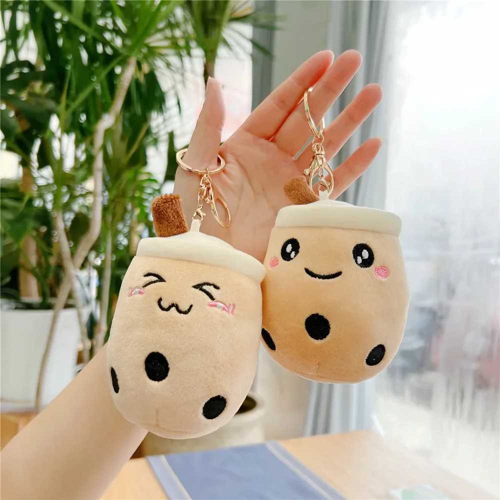 Kawaii keychain plush keychain toy bubble tea stuffed animal cute food milk tea soft toy room decoration pillow gift Peluche W250411
