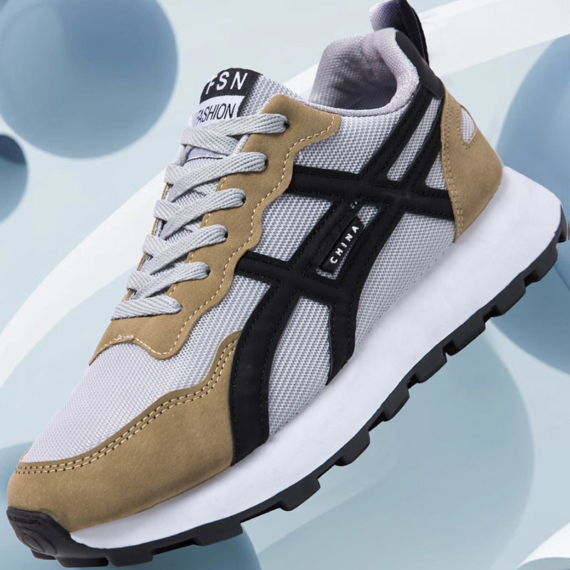 2025 spring summer minimalist fashion soft sole lightweight running breathable laced men's sneakers training shoes free shipping