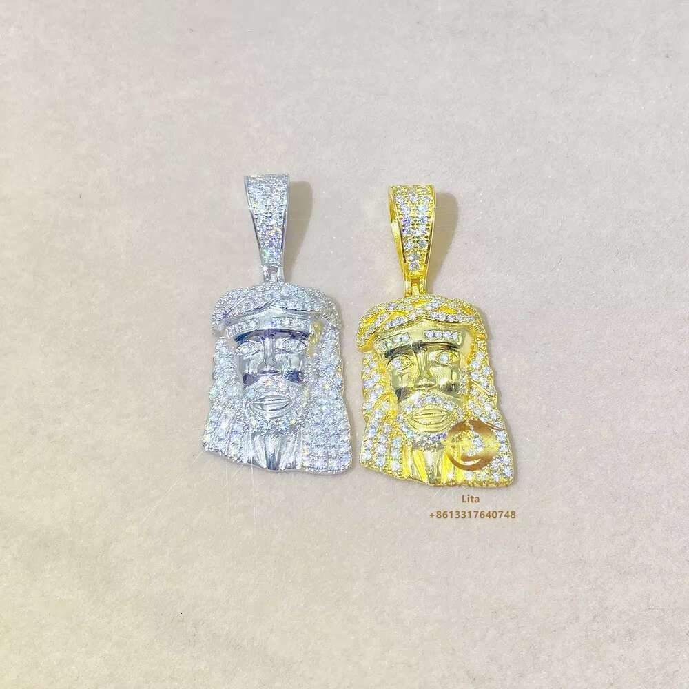 Zuanfa Jewelry Ready to Ship Custom Hip Hop Jesus Piece Vvs Moissanite Necklace Diamond Pendant