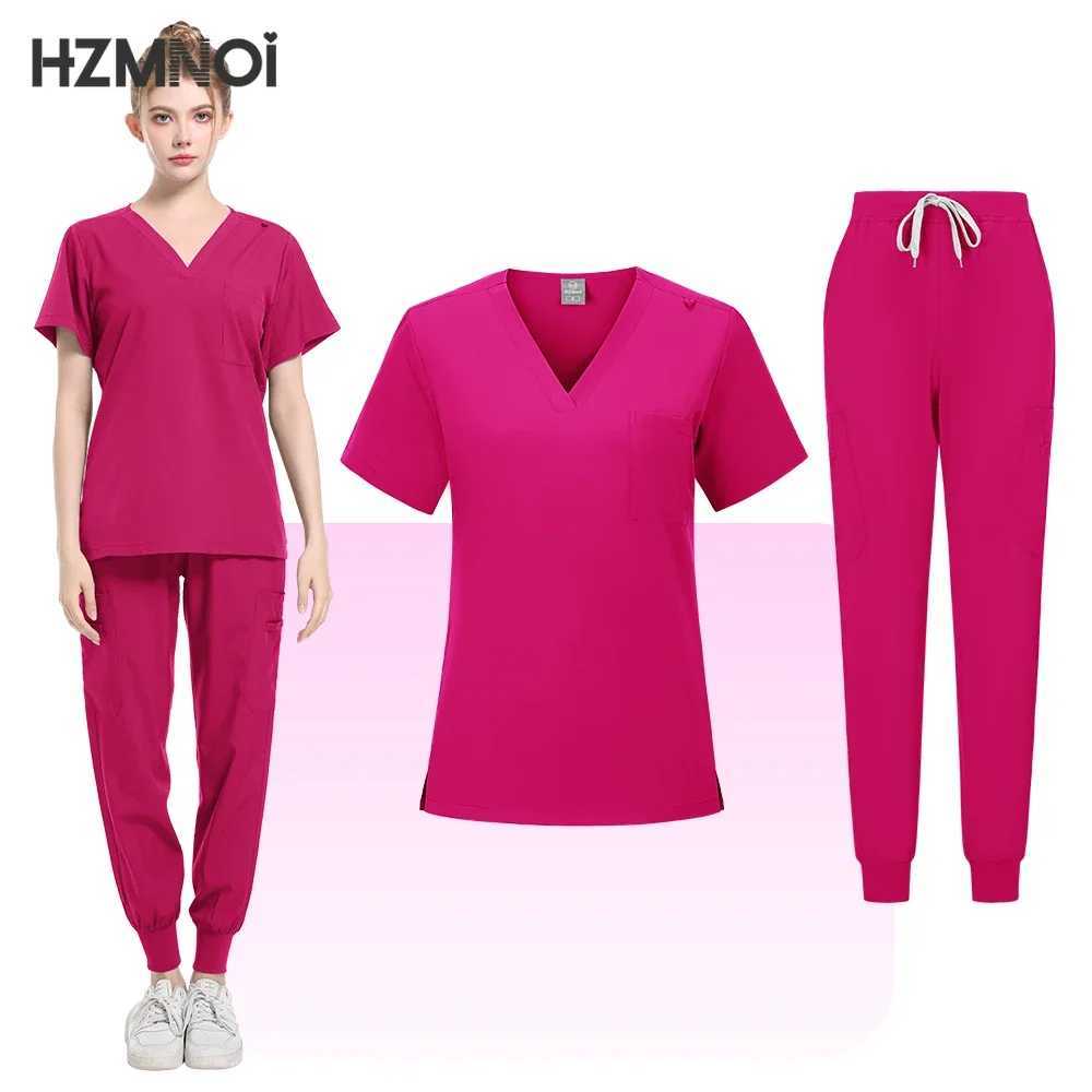 Women Scrubs Suits Surgical Tops Pants Multicolor Workwear Casual Jogger Clothes Hospital Doctor Nurse Uniform Medical Scrub Set X2504101