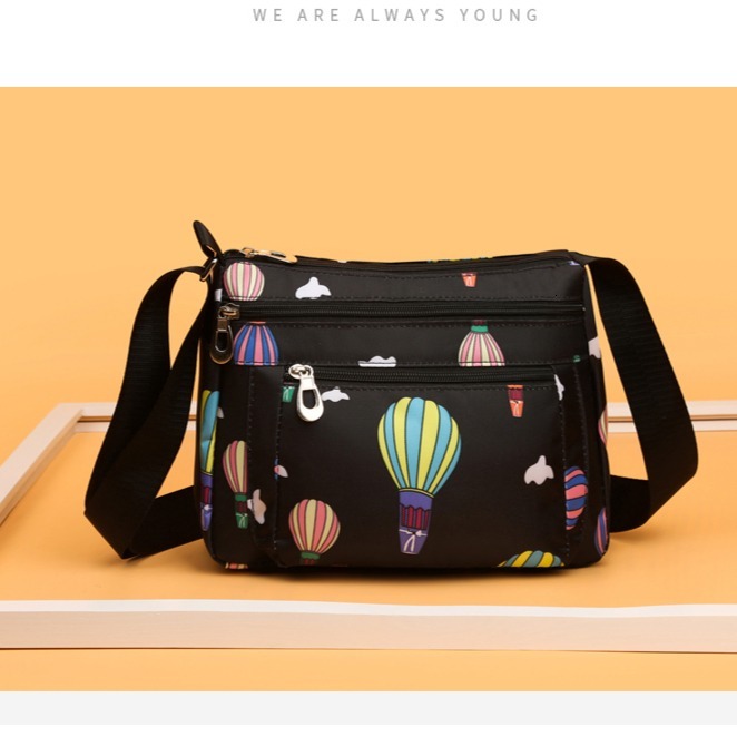 FL- New Fashion Middle-Aged & Elderly Women's Casual Nylon Oxford Crossbody Bag, Multi-Functional Shoulder Bag For Mom