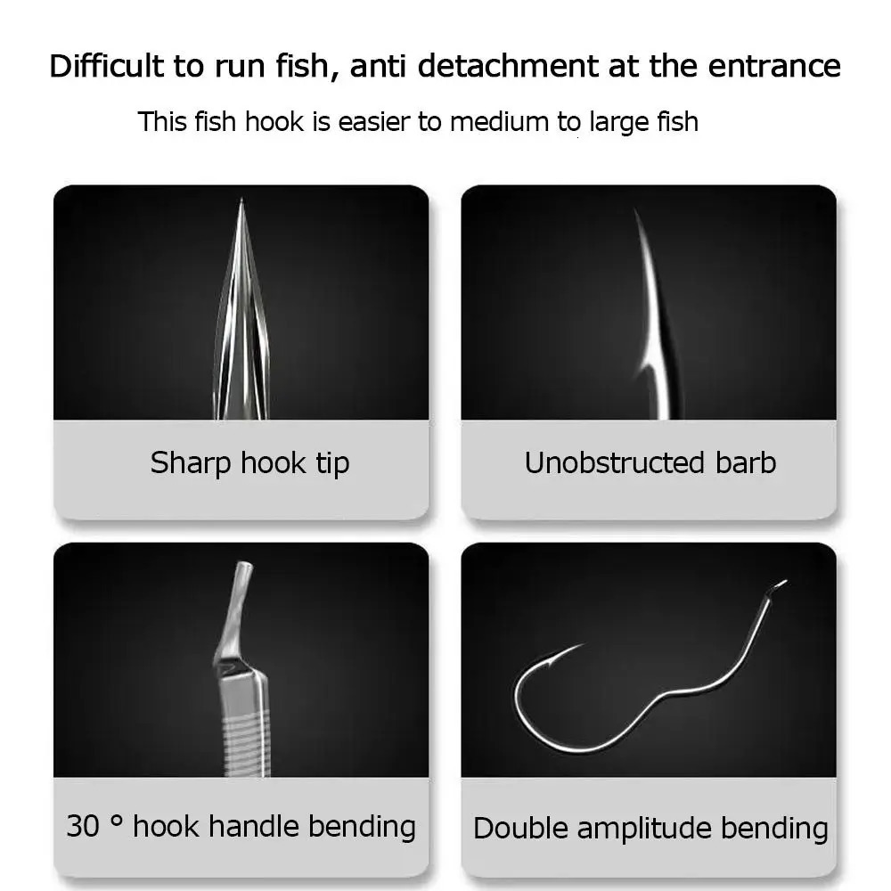 5PairPack Double Fishing Hook High Carbon Steel Sharp Barbed Automatic Flip Fishhook LineHook Carp Fishing Accessories 251103