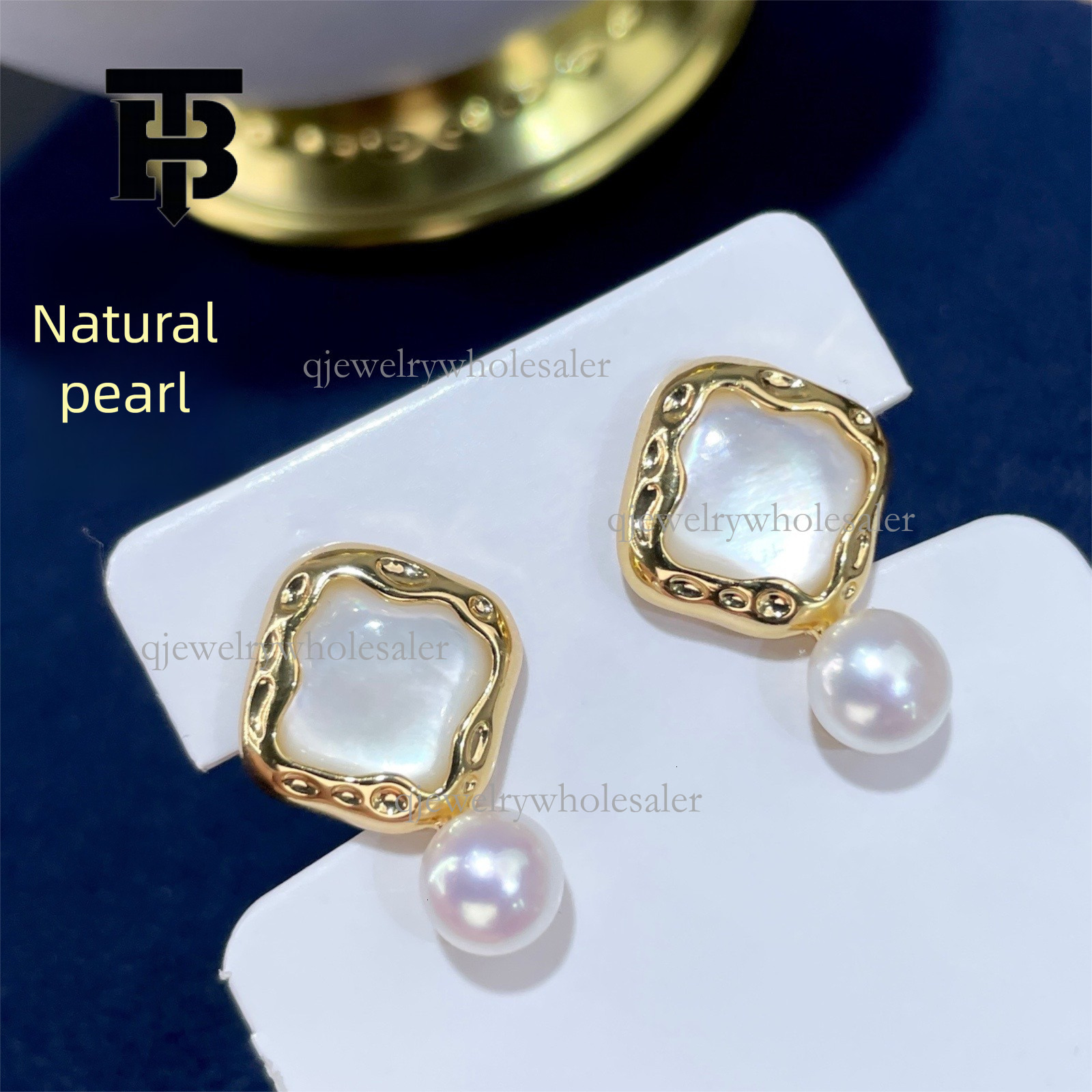 TB BHULAMTE Designer S925 Silver Needle Earrings Hot Natural Freshwater Mother Of Pearl Jewelry High End Simple Elegant And Versatile Women's Lux