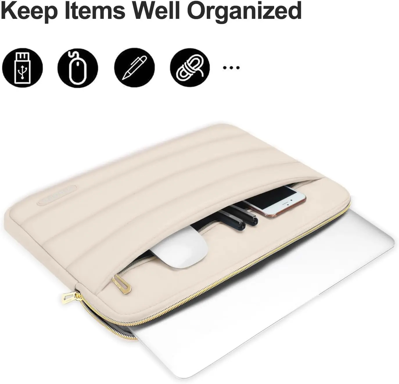 Puffy Laptop Sleeve 13 14 15 16 inch for 2024 Air Pro M1 M2 M3 Cute Notebook Carrying Case Cover Waterproof Computer Bag 250407