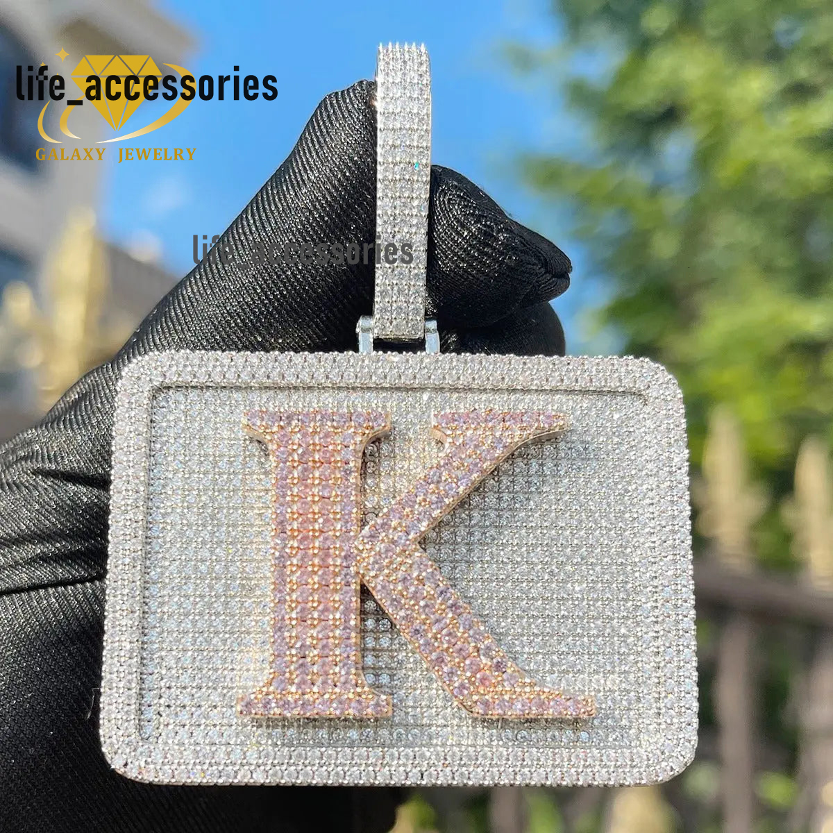 Miami Cuban Chain Hip Hop Jewelry 925 Sterling Silver Diamond Chain Pendant Vvs Moissanite Diamond Custom Credit Card Pendant