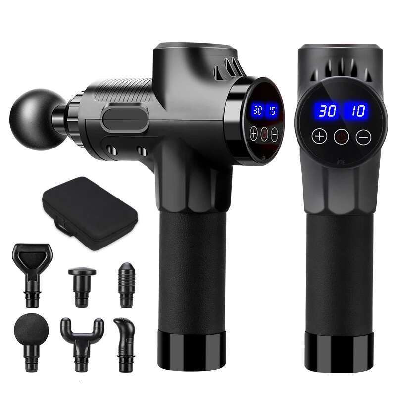 Fascial Massage Gun Electric Percussion Pistol Massager Body Neck Back Deep Tissue Muscle Relaxation Pain Relief Fiess