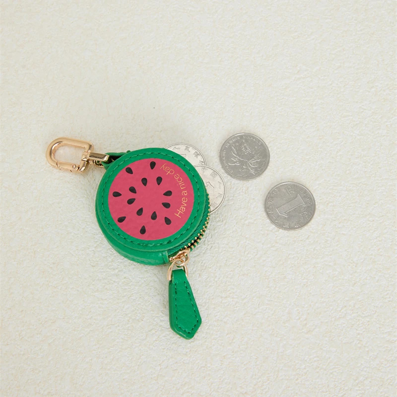 Watermelon kiwifruit Fruit Charm coin purse cute key chain mini pouch Wallet gift for girl women 251110