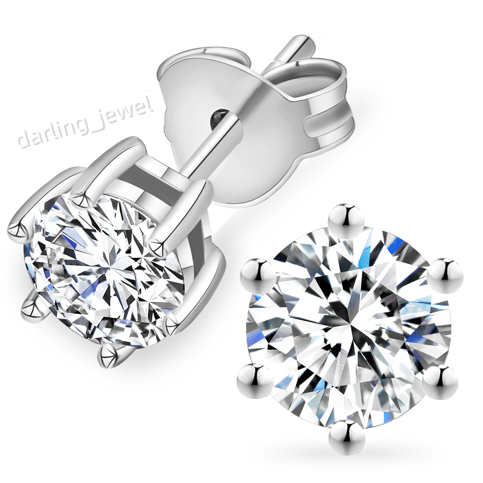 Elegant 18K White Gold IGI Certified Lab-Grown Diamond Earrings Engagements Anniversaries Women Wedding Classic Solitaire Studs