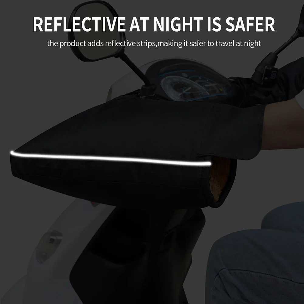 Motorcycle Thick Warm Handlebar Muff Waterproof Scooter Grip Handle Bar Muff Winter Protective Warmer Thermal Cover Gloves S25118{category}