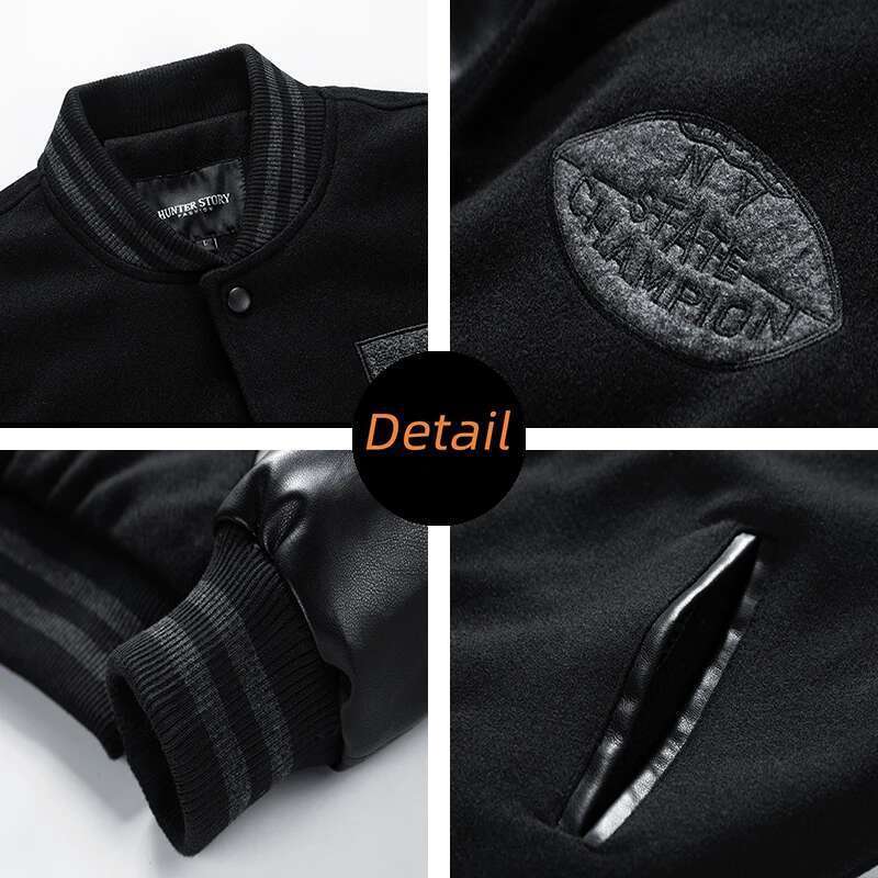 Autumn And Winter Coat Mens Clothes Loose Fashion Baseball Suit Trend Senior High School Uniform Outdoor Biker Travel Jacket